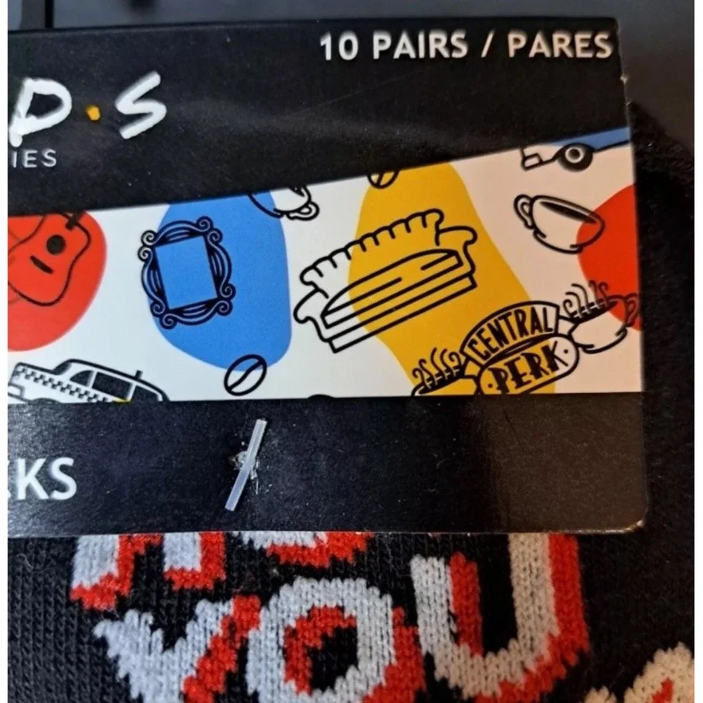 Friends The Television TV Series Ladies Low Cut Socks 10 Pairs Size 4-10 Novelty